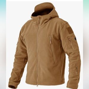 BIYLACLESEN Men's Winter Fleece Jackets Hooded Warm Military Tactical Coat Sport
